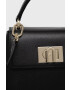 Furla Кожена чанта в черно - Pepit.bg