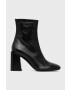 Furla Кожени боти Block Boot в черно с висок ток YD33FBK W36000 O6000 - Pepit.bg