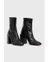 Furla Кожени боти Block Boot в черно с висок ток YD33FBK W36000 O6000 - Pepit.bg