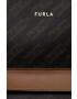 Furla Раница Favola в кафяво малък размер с десен - Pepit.bg