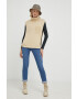 G-Star Raw Елек дамски в бежово с поло - Pepit.bg