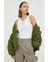 G-Star Raw Памучен топ в бяло - Pepit.bg