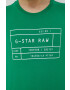 G-Star Raw Памучна тениска (2 броя) в кафяво с принт - Pepit.bg