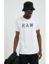 G-Star Raw Памучна тениска (2 броя) в бяло с принт - Pepit.bg