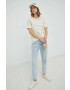 G-Star Raw Памучна тениска в бежово - Pepit.bg