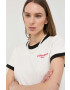 G-Star Raw Памучна тениска в бежово - Pepit.bg