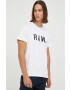 G-Star Raw Памучна тениска в бяло с принт - Pepit.bg