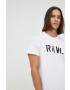G-Star Raw Памучна тениска в бяло с принт - Pepit.bg