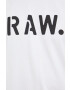 G-Star Raw Памучна тениска в бяло с принт - Pepit.bg
