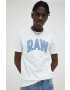 G-Star Raw Памучна тениска в бяло с принт - Pepit.bg