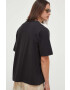 G-Star Raw Памучна тениска в черно с апликация - Pepit.bg
