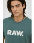 G-Star Raw Памучна тениска в зелено с принт - Pepit.bg