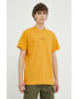 G-Star Raw Памучна тениска в жълто с принт - Pepit.bg