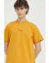 G-Star Raw Памучна тениска в жълто с принт - Pepit.bg
