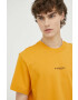 G-Star Raw Памучна тениска в жълто с принт - Pepit.bg