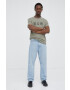 G-Star Raw Памучна тениска в зелено с принт - Pepit.bg