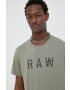 G-Star Raw Памучна тениска в зелено с принт - Pepit.bg