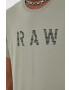 G-Star Raw Памучна тениска в зелено с принт - Pepit.bg