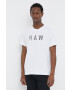 G-Star Raw Памучна тениска в бяло с принт - Pepit.bg