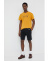 G-Star Raw Памучна тениска в жълто с принт - Pepit.bg