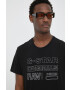 G-Star Raw Памучна тениска в черно с принт - Pepit.bg