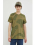 G-Star Raw Памучна тениска в зелено с десен - Pepit.bg