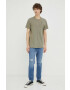 G-Star Raw Памучна тениска в зелено с принт - Pepit.bg