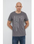G-Star Raw Памучна тениска в сиво с принт - Pepit.bg