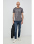 G-Star Raw Памучна тениска в сиво с принт - Pepit.bg