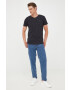 Gant Памучна тениска (2-pack) в черно с изчистен дизайн - Pepit.bg