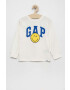 Gap Детска блуза с дълги ръкави x smiley world в бяло с принт - Pepit.bg