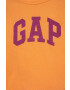 Gap Детска памучна тениска (2-pack) в оранжево с принт - Pepit.bg