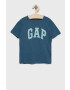 Gap Детска памучна тениска (2-pack) в оранжево с принт - Pepit.bg