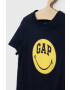 Gap Детска памучна тениска x Smiley - Pepit.bg
