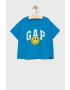 Gap Детска памучна тениска x smiley world - Pepit.bg