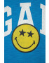 Gap Детска памучна тениска x smiley world - Pepit.bg
