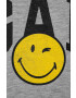 Gap Детска памучна тениска x smiley world в сиво - Pepit.bg