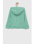 Gap Детски суичър в тюркоазено с качулка с десен - Pepit.bg
