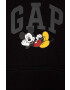 Gap Детски суичър X Disney в черно с качулка с принт - Pepit.bg