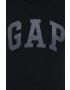 Gap Памучна тениска в черно - Pepit.bg