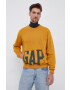 Gap Суичър мъжки в жълто с принт - Pepit.bg