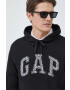 Gap Суичър в черно с качулка с принт - Pepit.bg