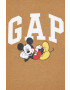 Gap Суичър x Disney в кафяво с качулка с принт - Pepit.bg