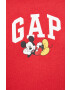 Gap Суичър x Disney в червено с качулка с принт - Pepit.bg