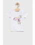 Guess Бебешка тениска в бяло - Pepit.bg