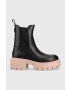 Guess Боти челси Charlotte в черно с платформа - Pepit.bg