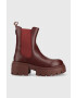 Guess Боти челси Charlotte в бордо с платформа - Pepit.bg