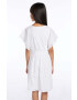 Guess Детска памучна рокля в бяло къс модел разкроен модел - Pepit.bg