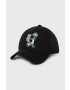 Guess Детска памучна шапка в черно с апликация - Pepit.bg