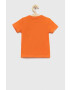 Guess Детска памучна тениска в оранжево с принт - Pepit.bg